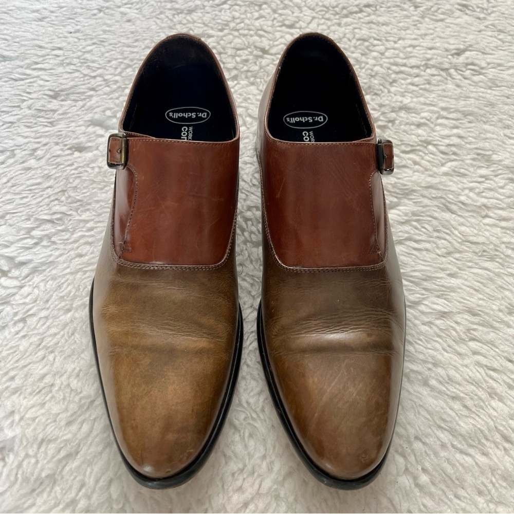 Dr Scholls Comfort 2 Tone Work in single monk strap Italy Dress Shoes 10 M